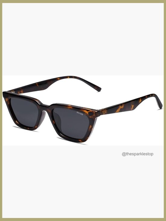 Polarized Narrow Square Cateye Sunglasses with UV400 Protection main image 3